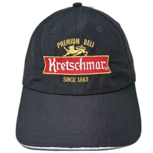 CORE365 Baseball Cap Black One Size Kretschmar Premium Deli Hat Strapback Logo